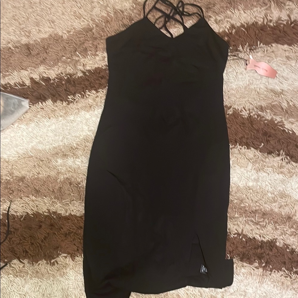 Haute Monde Black Backless Dress
